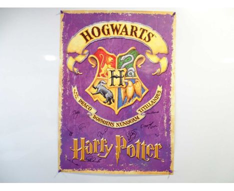 HARRY POTTER: HOGWARTS commercial poster signed by various GRINGOTTS bank GOBLINS actors to include: ALAN BENNETT, SARAH BENN