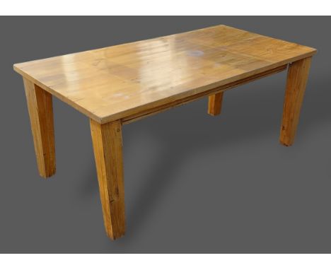 A 20th Century oak refectory style dining table together with a Circa 1930's oak bureau, a 20th Century sideboard and a simil
