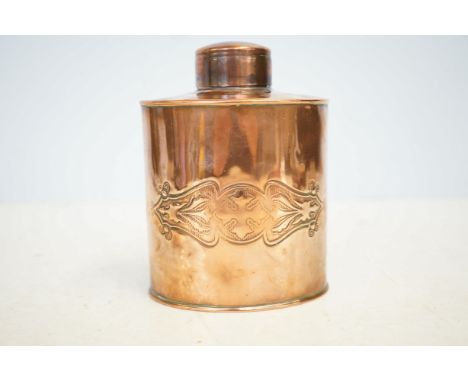 Victorian copper caddy 