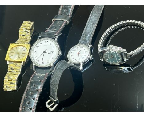 3x Timex wristwatches & 1 Ingersoll wristwatch 