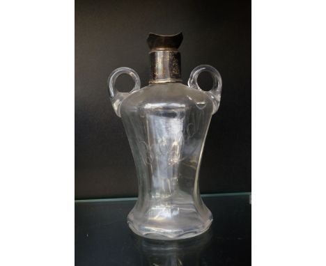 Early brandy decanter with rim - stopper missing 