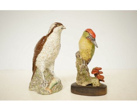 Osprey decanter Beneagles 1977 Beswick together with Goldcrest ceramics green wood pecker