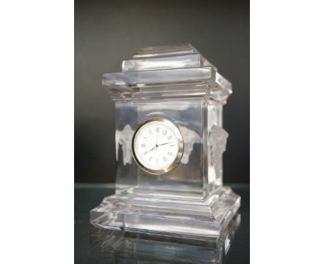 Versace crystal mantle clock in box & original purchase receipt 