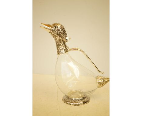 Decanter in the form of a duck Height 27 cm 