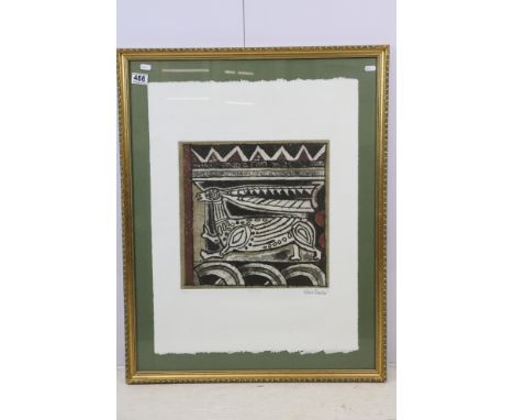Valerie Thornton (British, 1931 - 1991), L'Estany, limited edition coloured etching, signed in pencil lower right and dated '