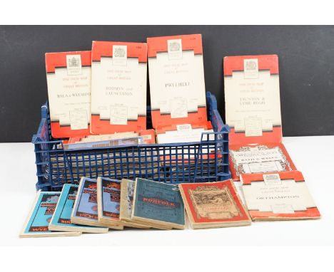 Collection of maps, to include: Bartholomew's Reduced Survey for Tourists &amp; Cyclists, Bartholomew's Revised Half-Inch Cun