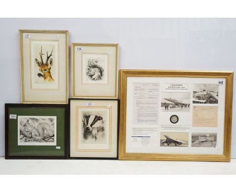 Concorde, a Supersonic Era, a limited edition  montage, specially commissioned for The Royal Mint, numbered lower right 65/50