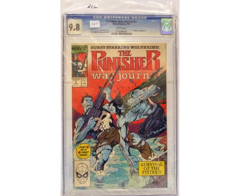 Graded Comic Book comprising Punisher War Journal #7 - Marvel Comics 7/89 - Carl Potts Story - Carl Potts &amp; Jim Lee Cover