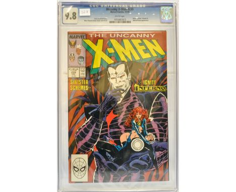 Graded Comic Book comprising Uncanny X - Men #239 - Marvel Comics 12/88 - Chris Claremont Story - Marc Silvestri &amp; Dan Gr
