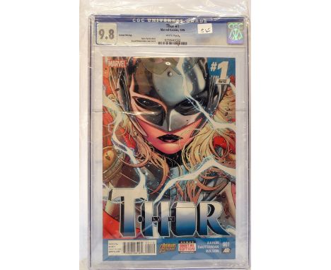 Graded Comic Book comprising  Thor #1 - Marvel Comics 1/15 - Second Printing. Jason Aaron story. Russell Dauterman cover &amp