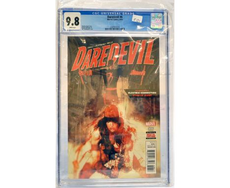 Graded Comic Book comprising Daredevil #6 - Marvel Comics 6/16 - Charles Soule story. Matteo Buffagni art. Bill Sienkiewicz c