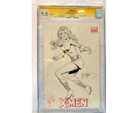 Graded Comic Book comprising X-Men #1 Sketch Cover - Marvel Comics 9/10 - Bob Layton. CGC Qualified Grade 9.0 - White Pages. 