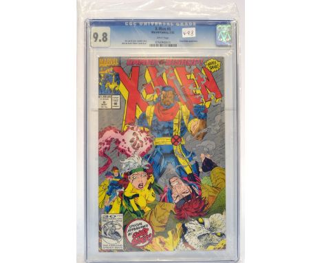 Graded Comic Book comprising X-Men #8 - Marvel Comics 5/92 - Jim Lee &amp; Scott Lobdell story. Jim Lee &amp; Art Thibert cov