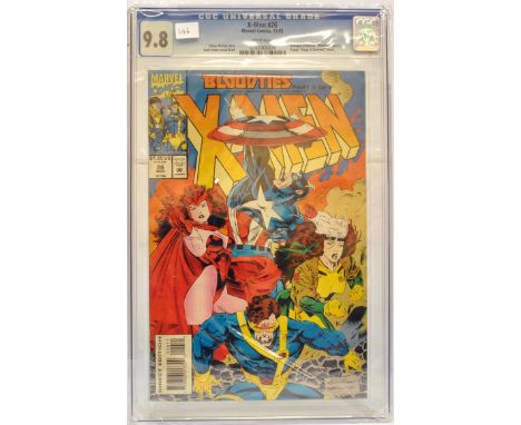 Graded Comic Book comprising X -Men #26 - Marvel comics 11/93 - Fabian Micieza Story - Andy Kubert Cove &amp; Art - Avengers 