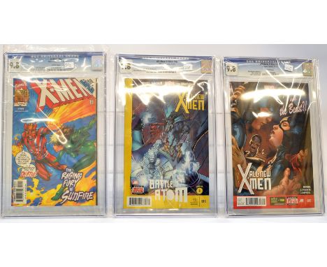 Graded Comic Books comprising a trio of issues to include; 1) All-New X-Men #16 - Marvel Comics 11/13 - Brian Michael Bendis 