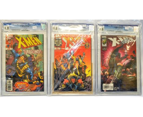 Graded Comic Books comprising a trio of issues to include; 1) Uncanny X-Men #352 - Marvel Comics 2/98 - Steve Seagle story. C