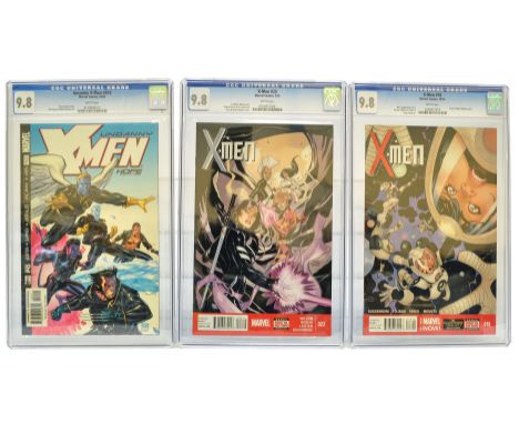Graded Comic Books comprising a trio of issues to include; 1) Uncanny  X-Men #410 - Marvel Comics 10/02 -Chuck Austen Story-R
