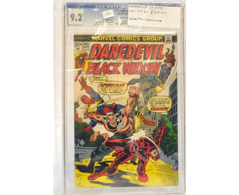 Graded Comic Book comprising Daredevil #103 - Marvel Comics 9/73 - Steve Gerber story. Don Heck and Sal Trapani art. Don Heck
