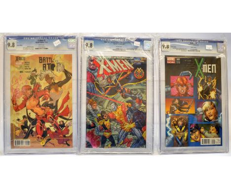 Graded Comic Books comprising a trio of issues to include; 1) X-Men #5 - Marvel comics 11/13 - Variant Edition. Brian Wood st