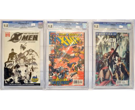 Graded Comic Books comprising a trio of issues to include; 1) Astonishing X-Men #13 - Marvel Comics 4/06 - Midtown Comics Edi