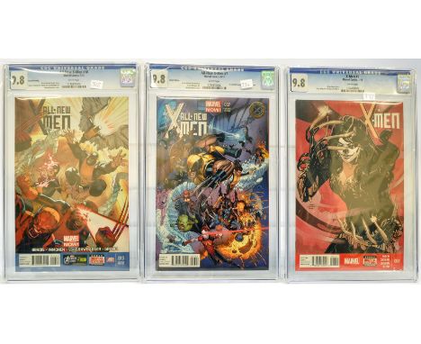 Graded Comic Books comprising a trio of issues to include; 1) All-New X-Men #10 - Marvel Comics 7/13 - Second Printing - Bria