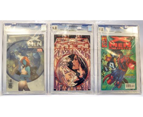 Graded Comic Books comprising a trio of issues to include; 1) X -Men Unlimited #40 - Marvel Comic 2/03 - Steven Grant, Chuck 