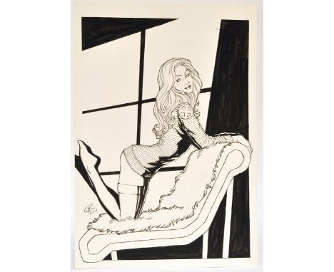 Comic Art Interest comprising original signed graphite sketch, X-Men, CF 2015. 43 x 28 cm. 