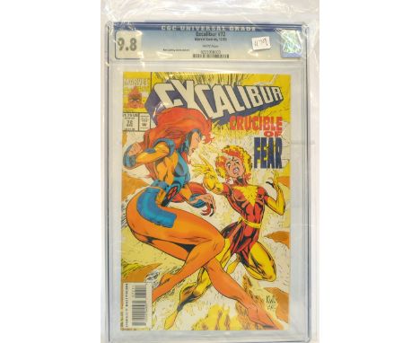 Graded Comic Book comprising Excalibur #72 - Marvel Comics 12/93 - Ken Lashley cover and art. CGC Grade 9.8 - White Pages. 