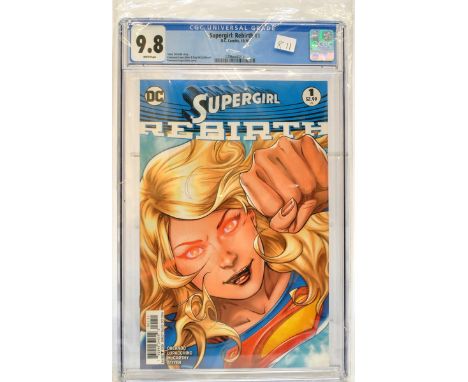Graded Comic Book comprising  Supergirl: Rebirth #1 - D.C. Comics - 10/16 - Steve Orlando Story -Emanuela Lupacchino &amp; Ra