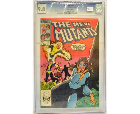 Graded Comic Book comprising New Mutants #13 - Marvel Comics 3/84 - chris Claremont story. Sal Buscema &amp; Tom Mandrake art