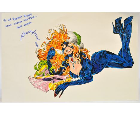 Comic Art Interest (X-Men) comprising signed print by Franchesco, May 1999. 45 x 28 cm. 