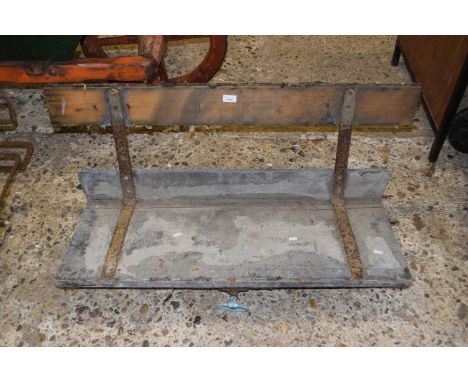 Vintage wood and iron cart seat