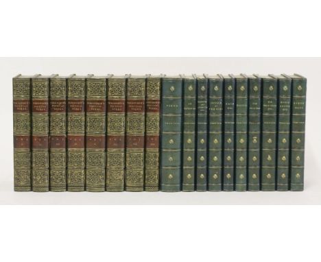 1.  Tennyson, A L: The Works, 10 volumes. 1872-1878. Full blue leather binding by Zaehnsdorf; VG;2.  Wordsworth, W: The Poeti