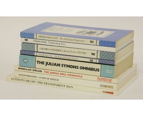 SIGNED/INSCRIBED COPIES:1.  BRODSKY, Joseph: A Part of Speech. Paper back, reprint; half title inscribed and signed and dated