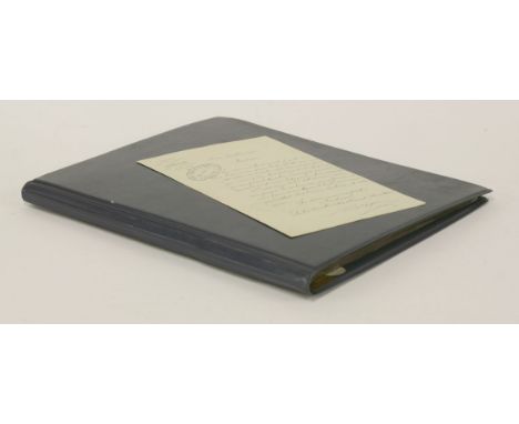 A Folder containing more than 20 signed letters, etc. including the following: A 2 page hand written letter on "F Nansen, God