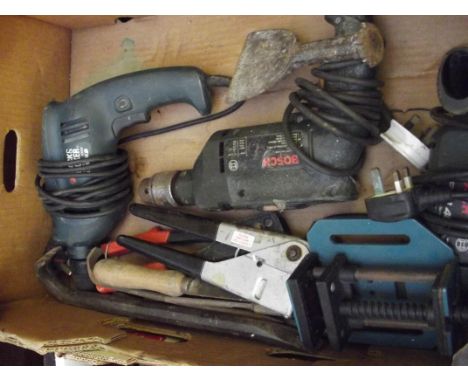 Box of power tools and others