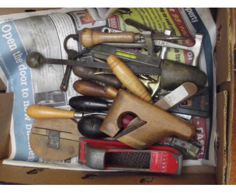 Box of wood working tools