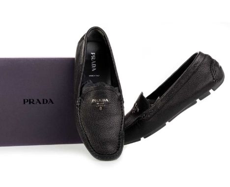PRADA, PAIR OF LOAFERS, CALZATURE DONNA CERVO ANTIC size 39, in original box