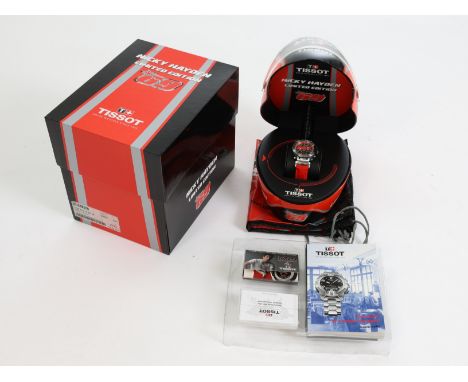 A limited edition Nicky Hayden Tissot watch set, 2009numbered 1,399/4,999; from the T-Sport collection marking Nicky's 4th ye