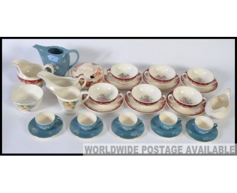 Bristol Ceramics; A collection of assorted Bristol china ceramics to include part blue and white tea service, plates and othe