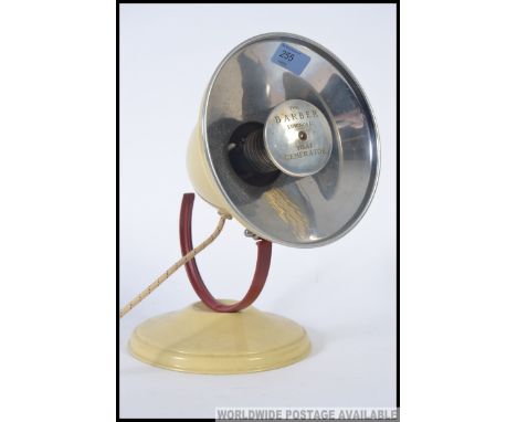 A vintage retro ' Health Master ' Barber ' ' heat lamp, retaining the original box H21cm
