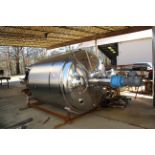Chinz Manufacturer, 6000L, Mdl. JGB-6.0, 2825 Lbs., Alcohol Blending Tank w/dimple jacket, Unused