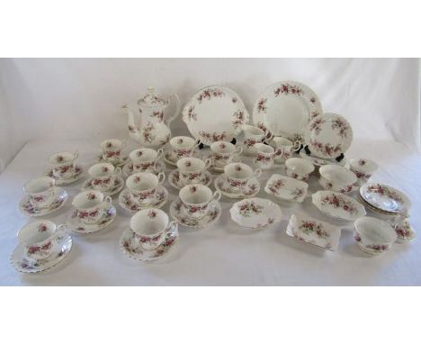 Large collection of Royal Albert 'Lavender Rose' part tea and dinner service
