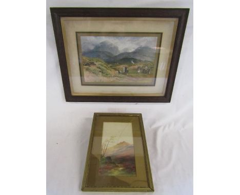 J Bate 22 signed watercolour 38cm x 25.5cm (glass cracked) and Michael Brown - Life Association of Scotland Royal County Down