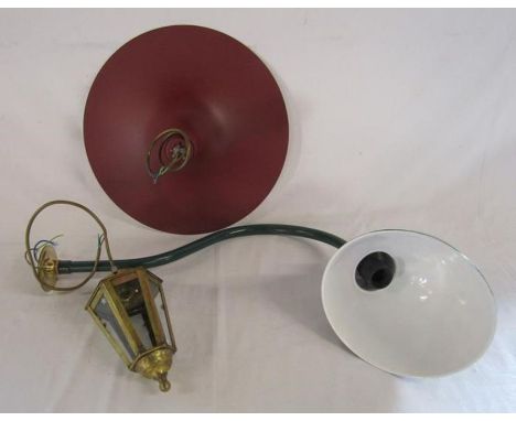 Swan neck light and 2 hanging lights