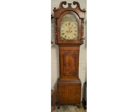 Victorian 8 day longcase clock ( possibly John Pearson of Louth) in a mixed wood case (cracked glass) Ht 214cm