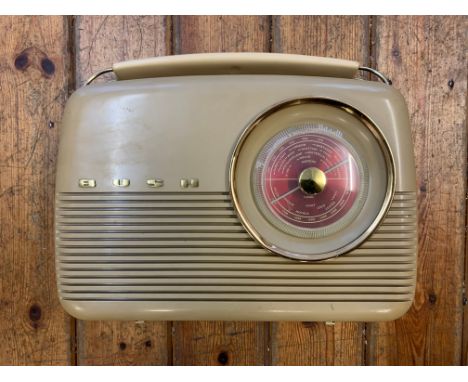 Vintage Bush Transistor Radio. A vintage Bush VTR103 portable valve radio, circa late 50s. Two-tone cream and brown bakelite 