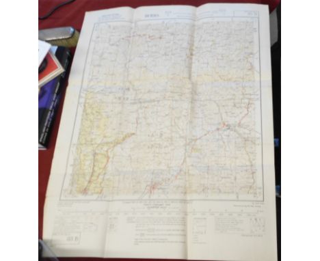 British WWII Map of Burma, First Edition (Singu, Madalya, Mandalay, Map ref: 93B) dated 1944, survey conducted for the HQ of 