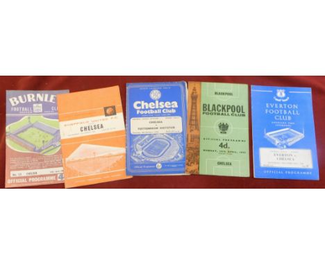 Chelsea v Sheffield United 1963 programme. Everton v Chelsea 1966. Chelsea v Tottenham Hotspur 1956. Blackpool v Chelsea 1965