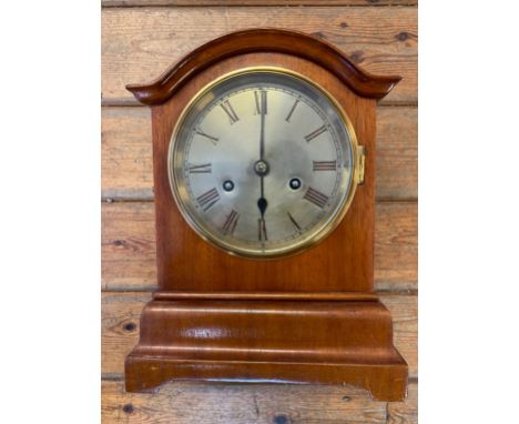 British-made Westminster Chime mantel clock. Maker inside door '3536'. Good working order. BUYER COLLECTS.